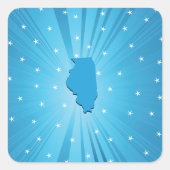 Blue Illinois Stickers (Voorkant)
