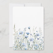 Blue In Bloom Bridal Shower Invitation Card (Dos)