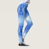 Blue India design leggings yoga pant (Droite)