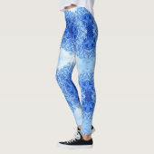 Blue India design leggings yoga pant (Gauche)