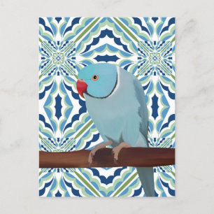 Blue Indian Ringneck Parkiet Briefkaart