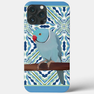 Blue Indian Ringneck Parkiet iPhone 13 Pro Max Hoesje