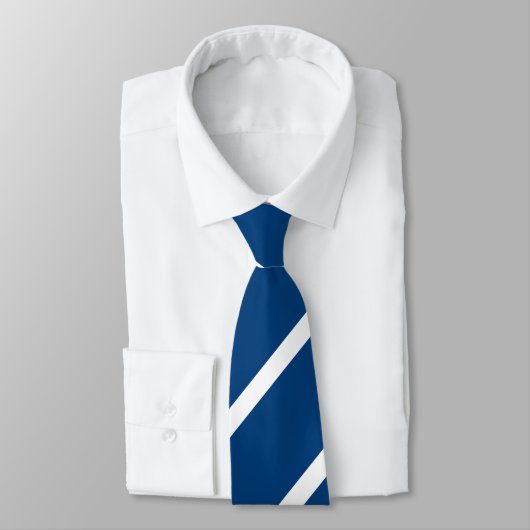 Blue Indie Custom Regimental Stripe Stropdas (Gebonden)