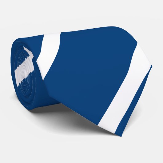 Blue Indie Custom Regimental Stripe Stropdas (Opgerold)