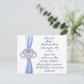 Blue Infinity Heart Bachelorette Party Invitation (Debout devant)