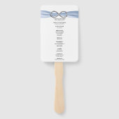 Blue Infinity Wedding Program Fans Handwaaier (Achterkant)