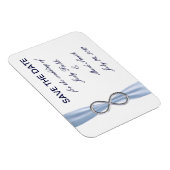 Blue Infinity Wedding Save the Date Magnet Magneet (Rechterzijde)