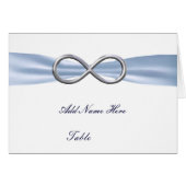 Blue Infinity Wedding Table Place Card (Voorkant Horizontaal)