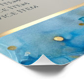 Blue Ink Marble prijslijst poster Perfect Poster (Hoek)