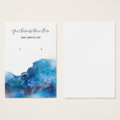 Blue Ink Ombre Earring Display Card Visitekaartje (Voorkant /achterkant)