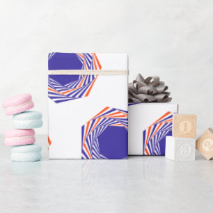 Blue Ink Sphere Graphics Abstract Art Pattern Cadeaupapier