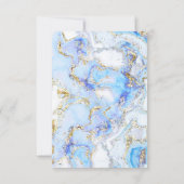 blue ink vloeistofmarmeringuitnodiging kaart (Achterkant)