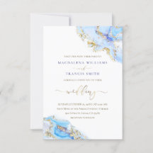 blue ink vloeistofmarmeringuitnodiging