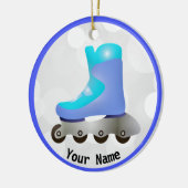 Blue Inline Schaats Design Ceramic Ornament (Links)