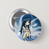 Blue Innocence Ronde Button 5,7 Cm (Voorkant /achterkant)