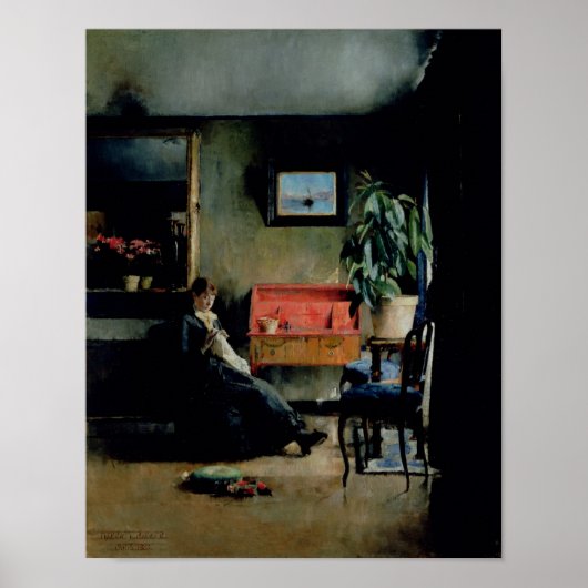 Blue Interior, 1883 Poster (Voorkant)