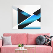 Blue Intersection Canvas Afdruk (Insitu (Woonkamer))