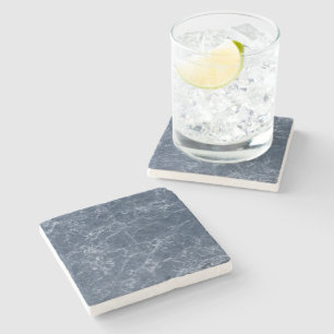 Blue Intricate Marble Texture Pattern Drinkware Stenen Onderzetter