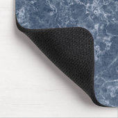 Blue Intricate Marble Texture Pattern Muismat (Hoek)