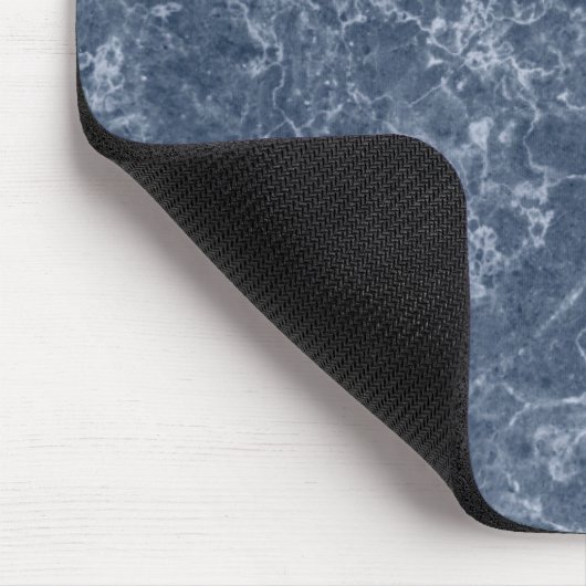 Blue Intricate Marble Texture Pattern Muismat (Hoek)