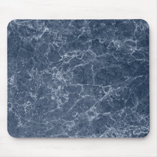 Blue Intricate Marble Texture Pattern Muismat (Voorkant)
