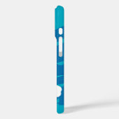 Blue Iphone 16 coque avec silhouette du joueur de  (Verso / Gauche)