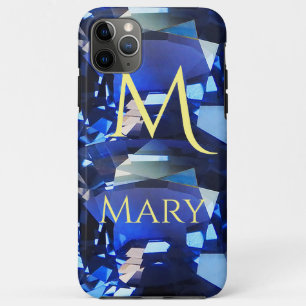 Blue iPhone case facette Gemstone Sapphire