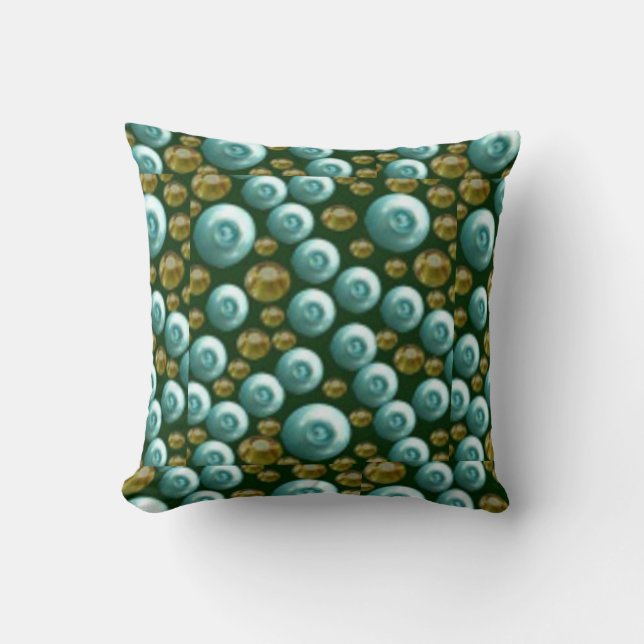 Blue Irah Throw Design Kussen (Voorkant)