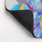 Blue Iris Art Waterverf Design Muismat (Hoek)
