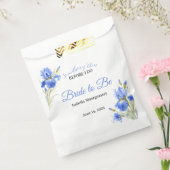 Blue Iris Bride to Be Something Blue Bridal Shower Bedankzakje (Gezegeld)