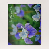 Blue Iris Fleur Botanique Puzzle (Vertical)
