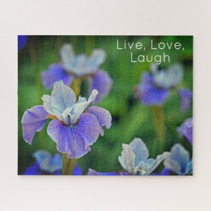 Blue Iris Fleur Botanique Puzzle