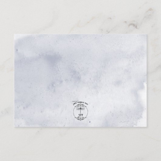 Blue Iris Fleurs Bleu Moderne Carte De Réception (Dos)