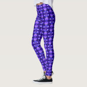 Blue Iris Flower Abstract Natuur Pattern Leggings (Links)
