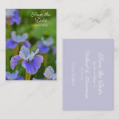 Blue Iris Flower Portret Save the Date Informatiekaartje (Voorkant / Achterkant)