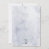 Blue Iris Flowers Blue Modern Wedding Invitation Kaart (Achterkant)