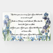 Blue Iris Flowers Gods Grace Song Christelijk Bann Spandoek (Horizontaal)