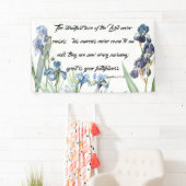 Blue Iris Flowers Gods Love Christelijk Banner (Insitu)