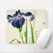 Blue Iris - Japanse waterverf afdrukken Muismat (Met muis)