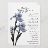 Blue Iris Jubileum Kaart (Voorkant / Achterkant)