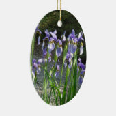 Blue Iris Keramisch Ornament (Rechts)