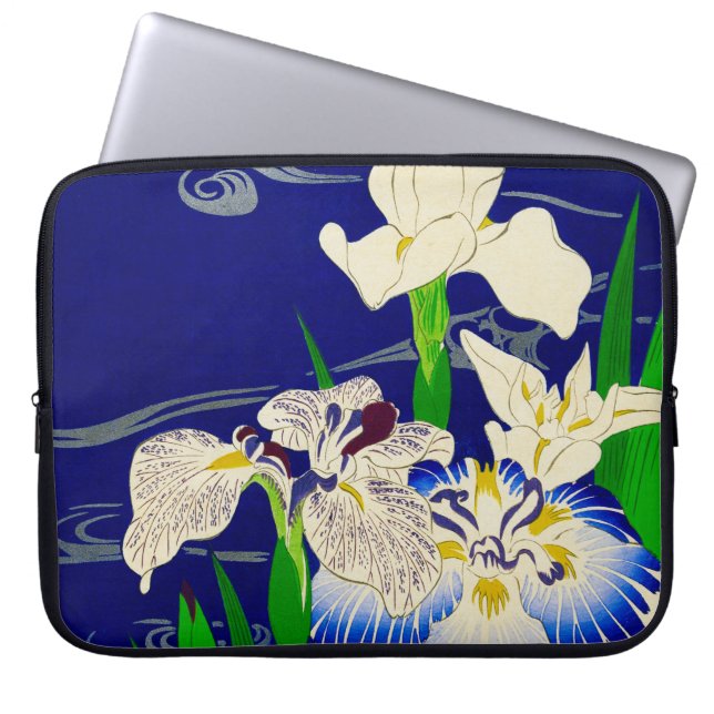 Blue Iris Laptop Sleeve (Voorkant)