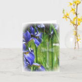 Blue Iris met Cross Kaart (Gele Bloem)