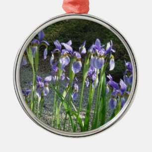 Blue Iris Metalen Ornament