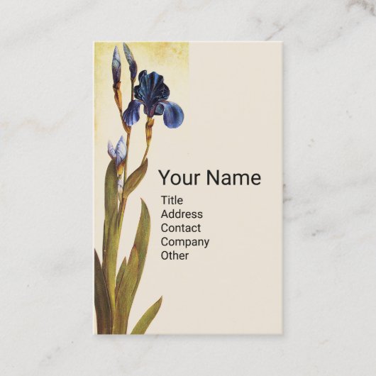 BLUE IRIS-monogram Visitekaartje (Voorkant)
