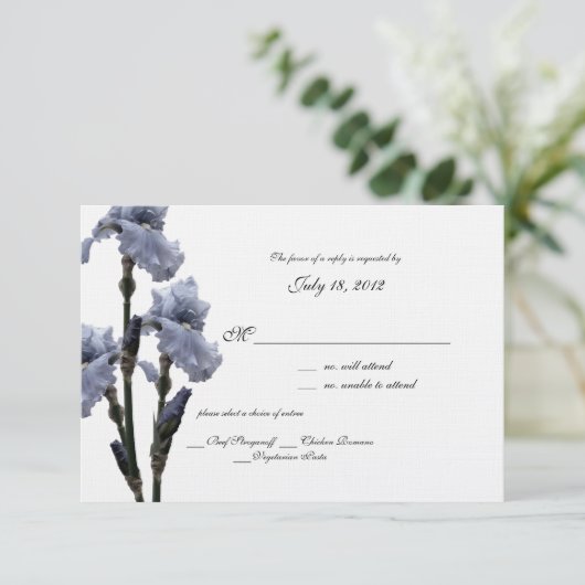 Blue Iris Response Kaart (Staand voorkant)