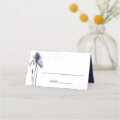 Blue Iris Simple Floral Waterverf Wedding (Voorkant)