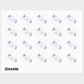 Blue Iris Something Blue Bridal Shower Envelope Ronde Sticker (Vel)