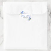 Blue Iris Something Blue Bridal Shower Envelope Ronde Sticker (Tas)