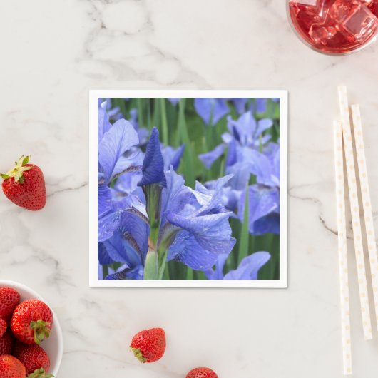 Blue Iris Table Napkin Servet (Insitu)